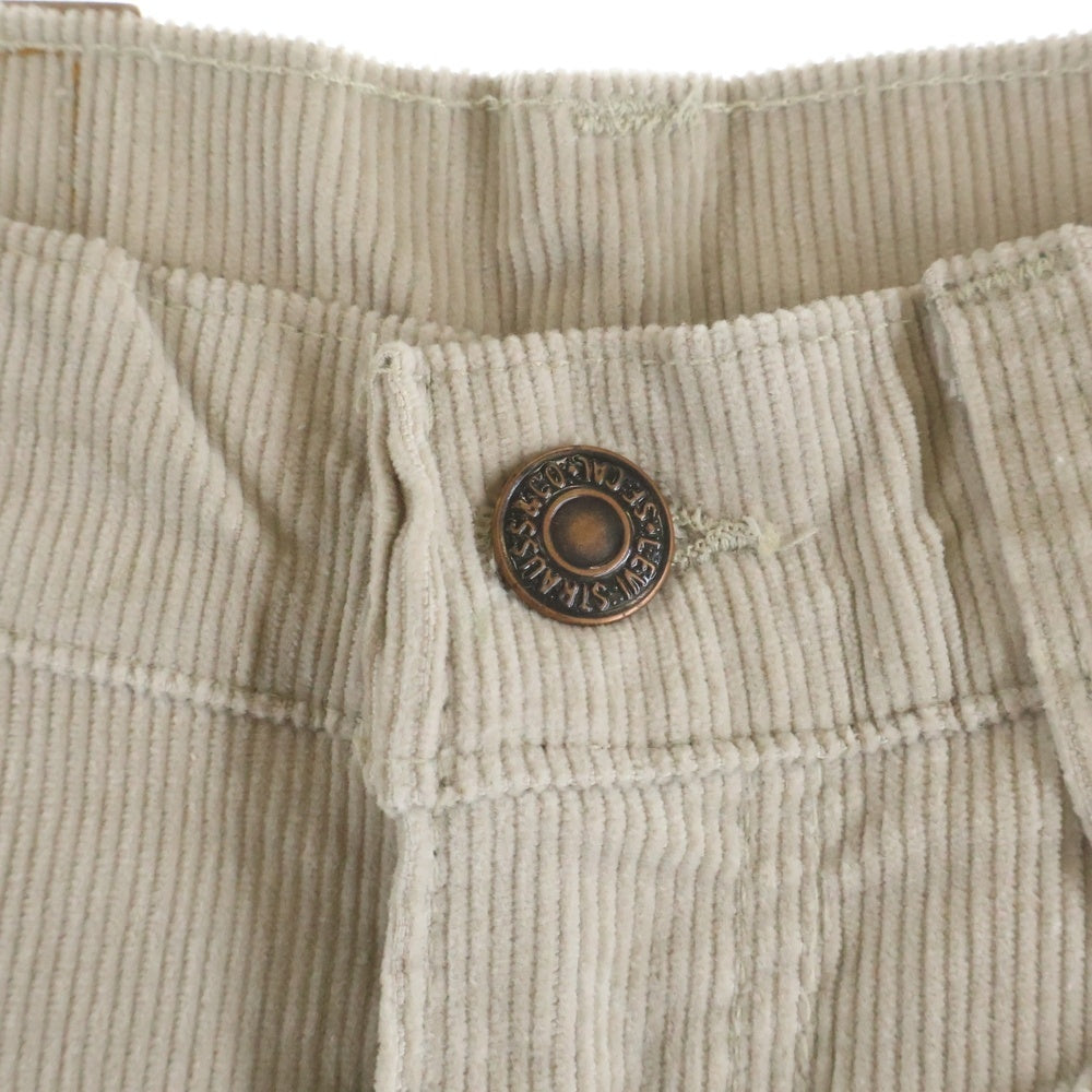 Levi's(リーバイス) 80S 517 ボタン裏539 白タブ ジップフライ コーデュロイ ブーツカットパンツ ベージュ レディース デットストック 517-1522