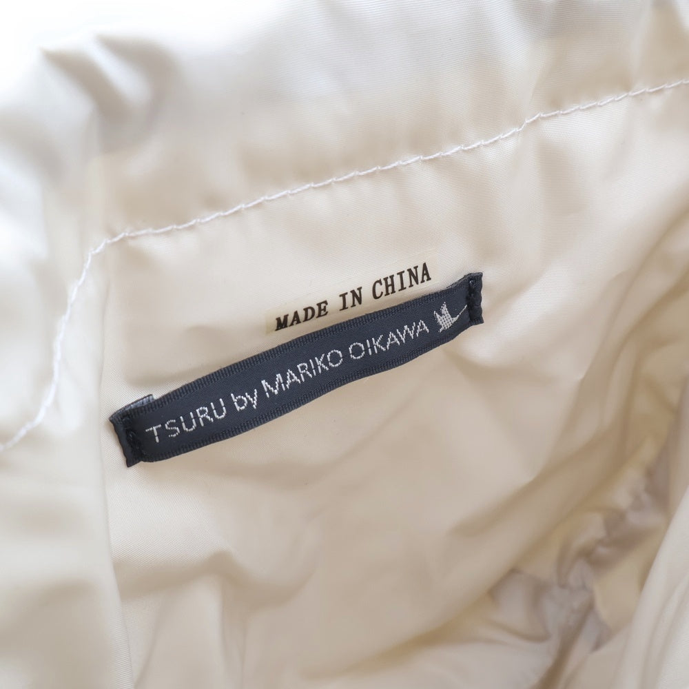NO BRAND(ノーブランド) TSURU by MARIKO OIKAWA ツルバイマリコオイカワ パール装飾 ハンドバッグ レディース ホワイト シルバー金具