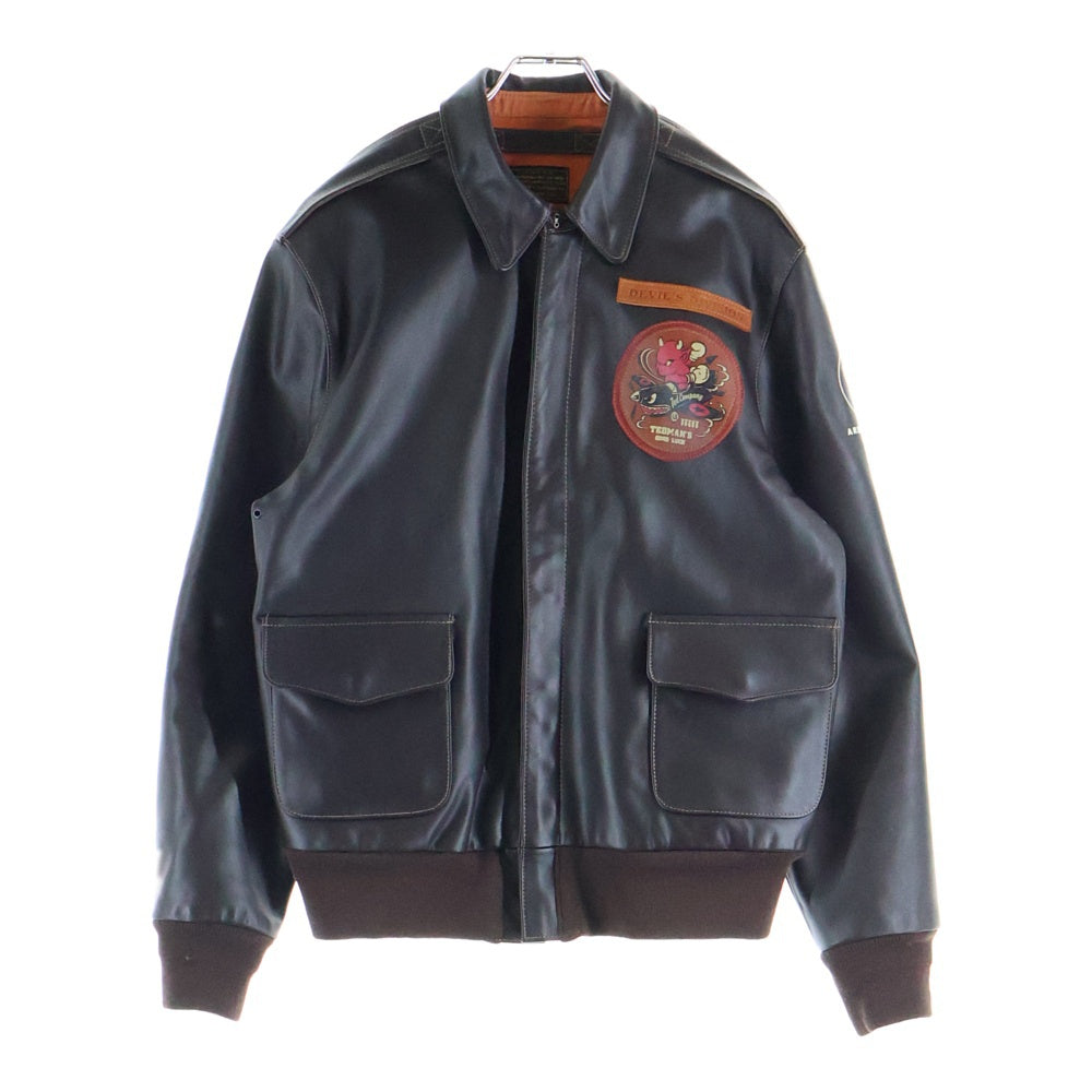 TEDMAN TED COMPANY(テッドマン テッドカンパニー) TYPE A-2 DEVIL'S DIVISION デビルズデビジョン レザー フライトジャケット ブラウン 30-1415