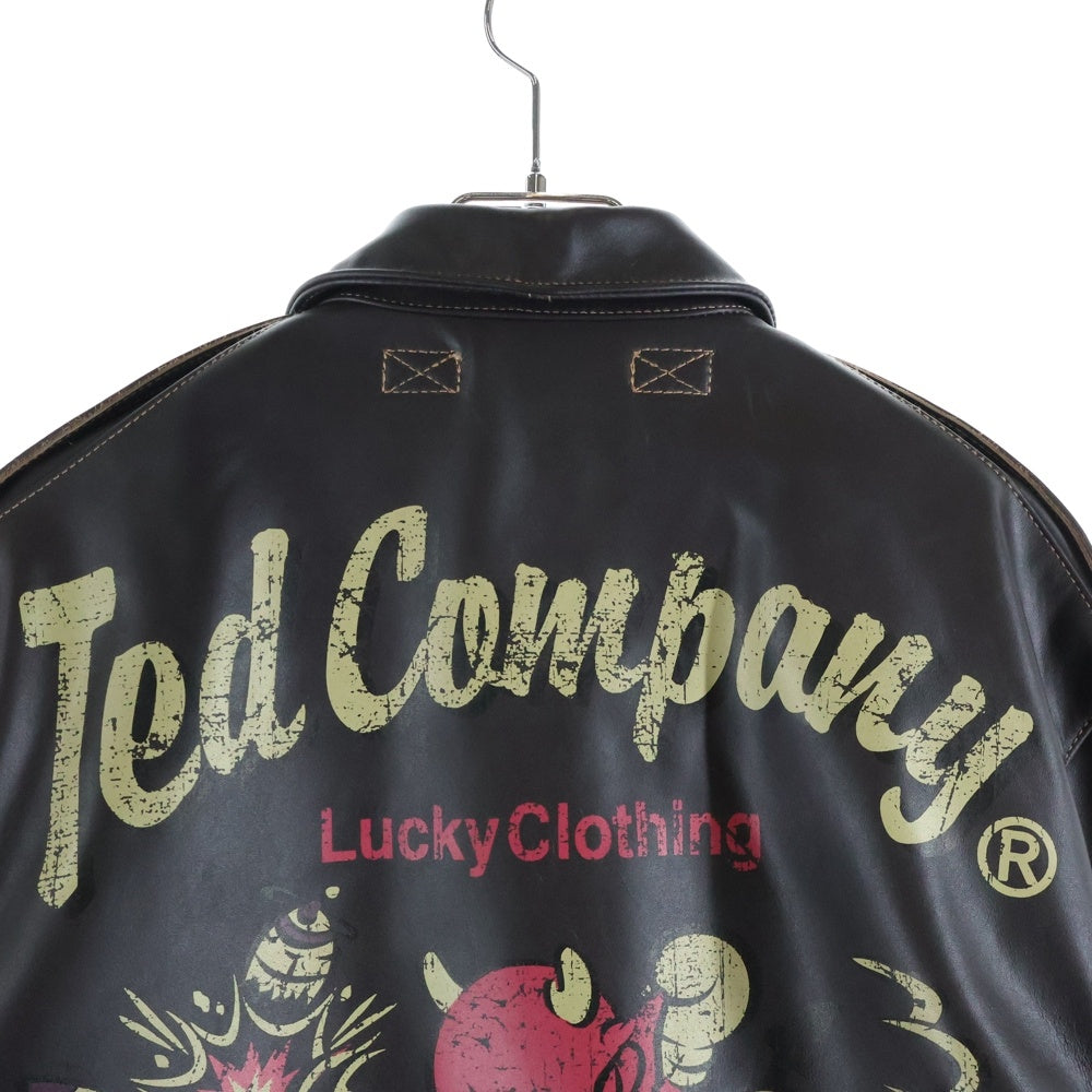 TEDMAN TED COMPANY(テッドマン テッドカンパニー) TYPE A-2 DEVIL'S DIVISION デビルズデビジョン レザー フライトジャケット ブラウン 30-1415