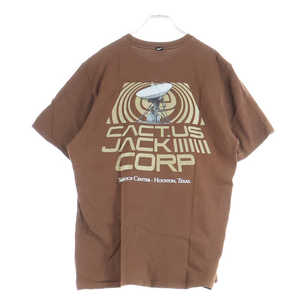 NIKE(ナイキ) ×CACTUS JACK AS U NRG BH SS TEE CACAO WOW Tee カクタスジャック 両面プリントTシャツ 半袖クルーネックカットソー ブラウン DM1286-259