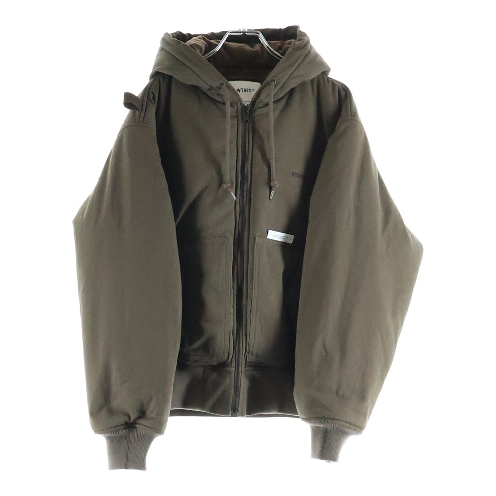 WTAPS(ダブルタップス) 25AW PUFF D00M / JACKET / COTTON. WEATHER 中綿ジップアップフーデッドジャケット カーキ 252TQDT-JKM01