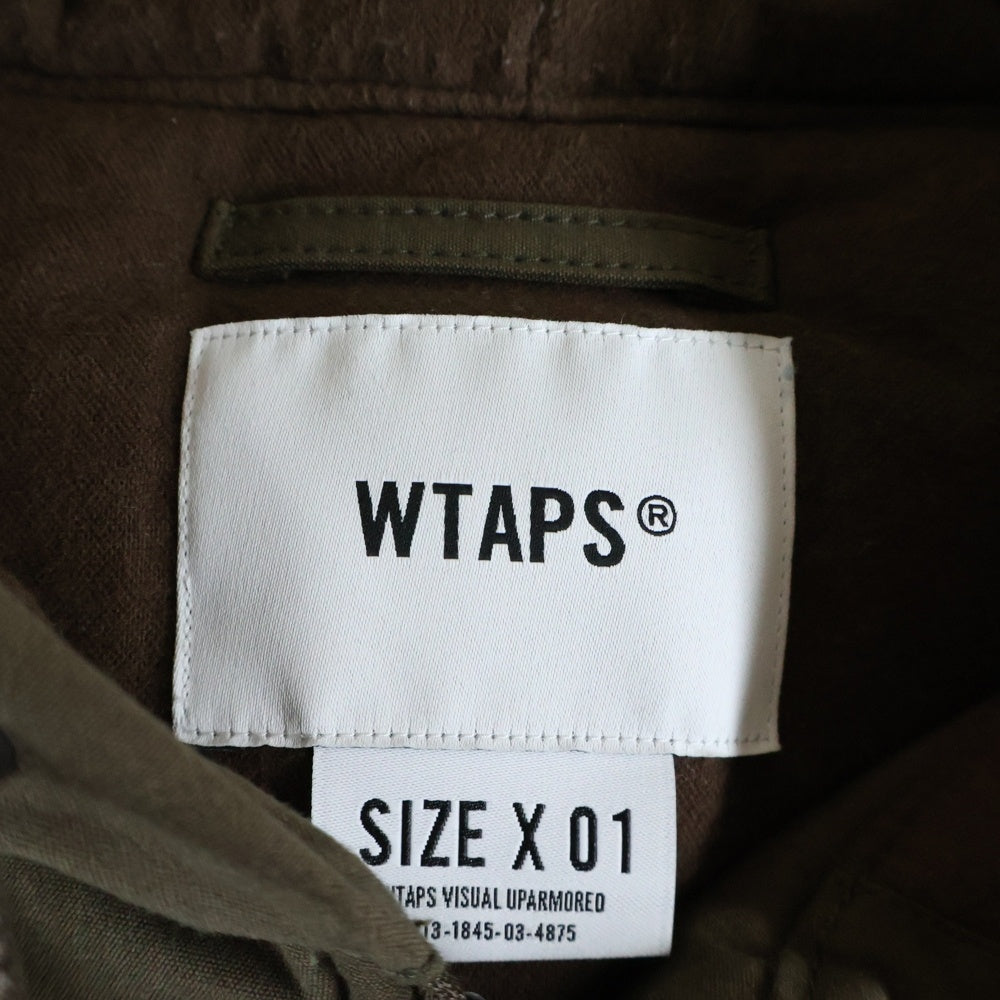 WTAPS(ダブルタップス) 25AW PUFF D00M / JACKET / COTTON. WEATHER 中綿ジップアップフーデッドジャケット カーキ 252TQDT-JKM01