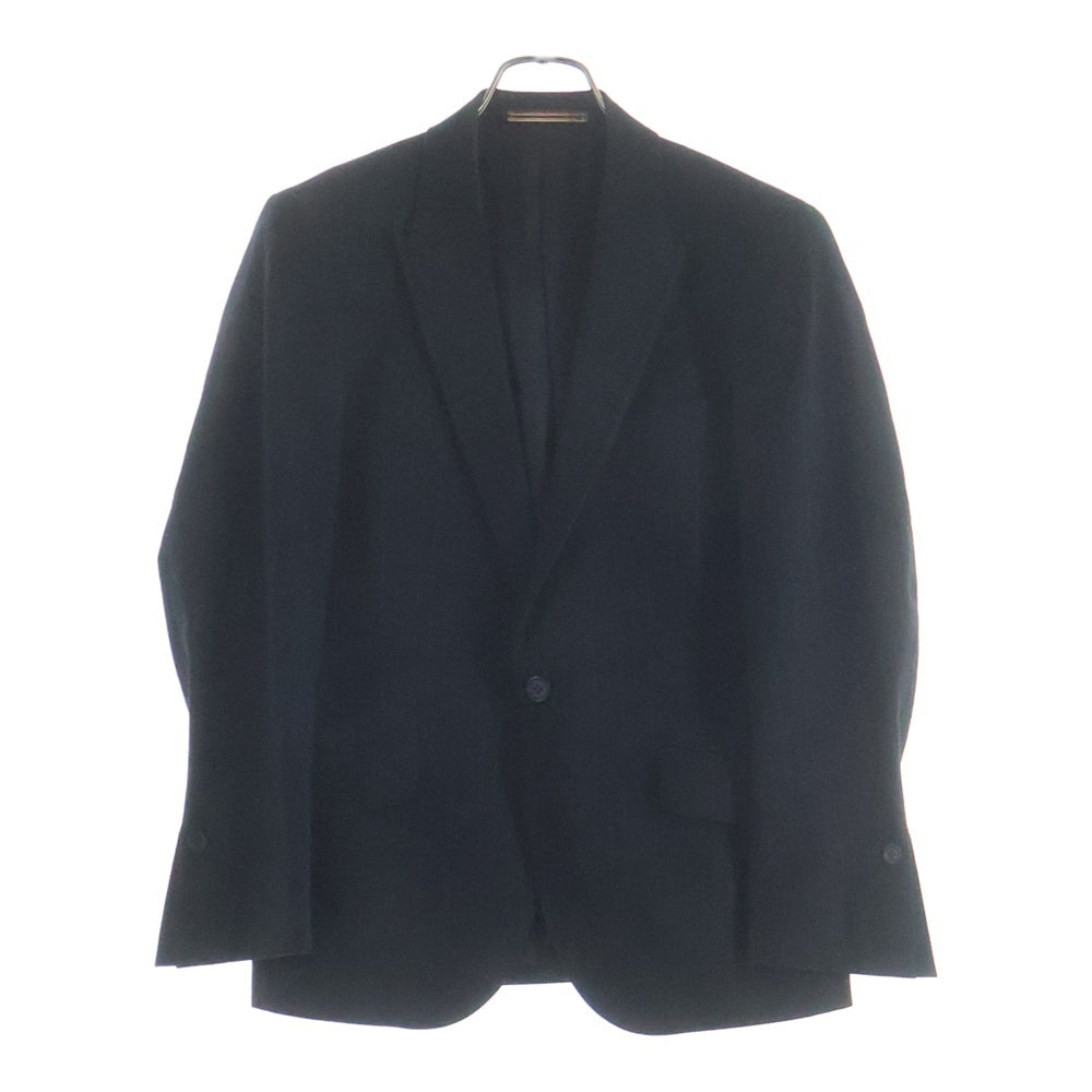 PS Paul Smith(ピーエスバイポールスミス) ピークドラペル 1B ストライプ シングルテーラードジャケット ブラック PP-SL-62856