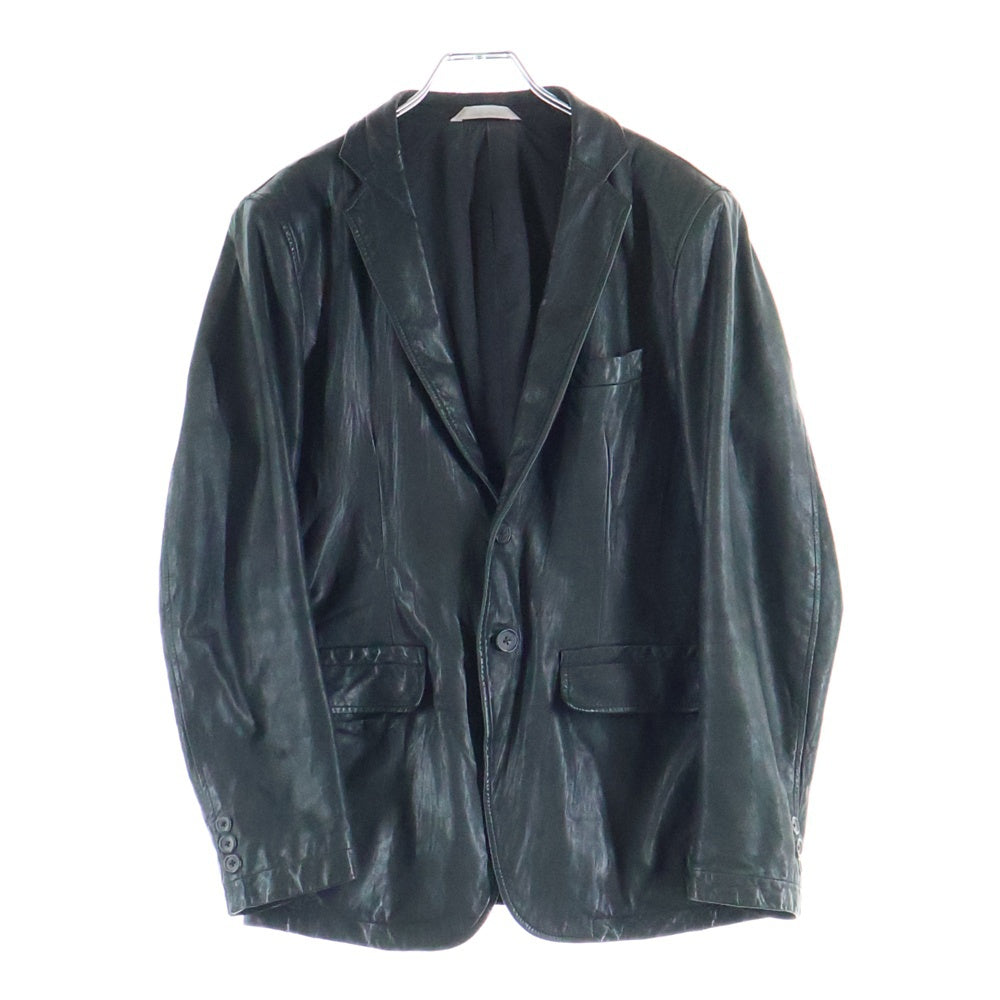 Paul Smith LONDON(ポールスミス ロンドン) ノッチドラペル 2B レザー シングルテーラードジャケット ブラック 673321 4020LJ