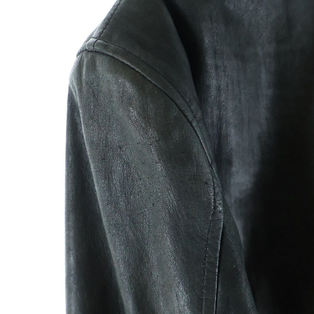 Paul Smith LONDON(ポールスミス ロンドン) ノッチドラペル 2B レザー シングルテーラードジャケット ブラック 673321 4020LJ
