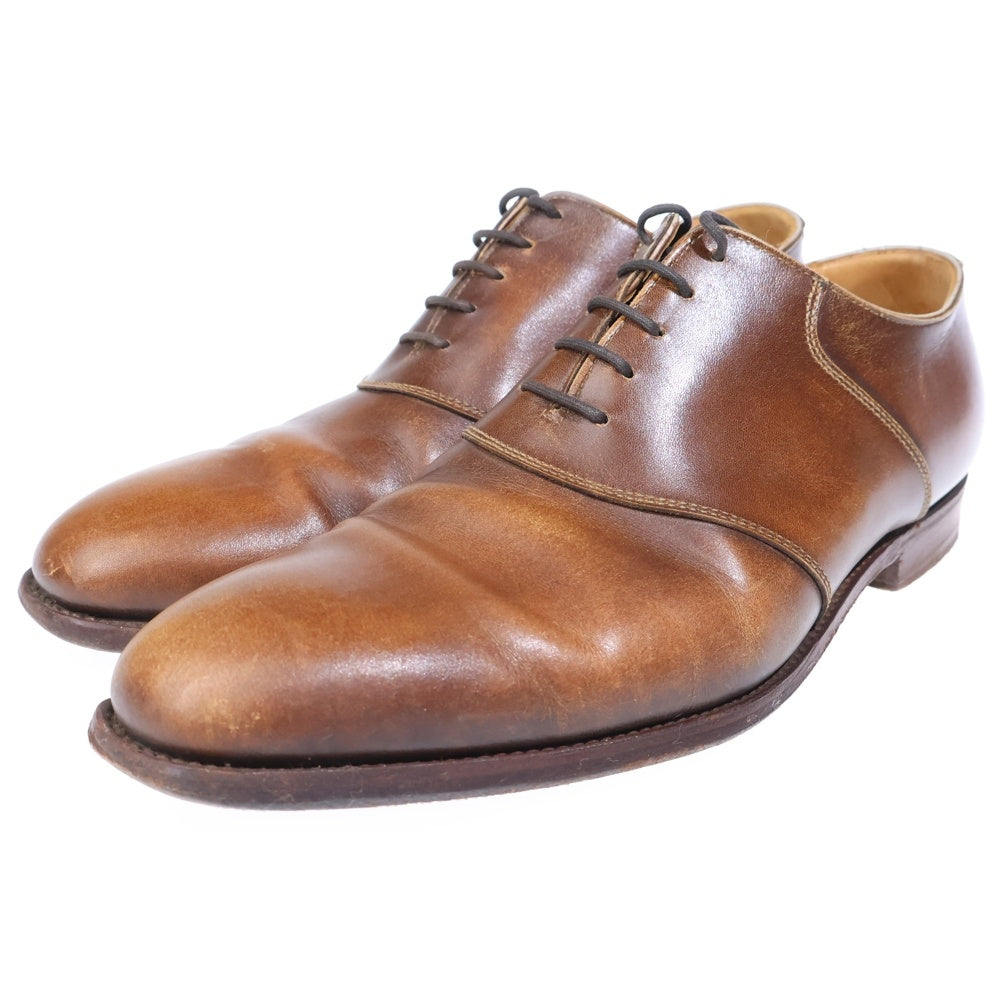 Crockett&Jones(クロケットアンドジョーンズ) ×Paul Smith ポールスミス別注 スクエアトゥ レザー ビジネスシューズ ブラウン 9805