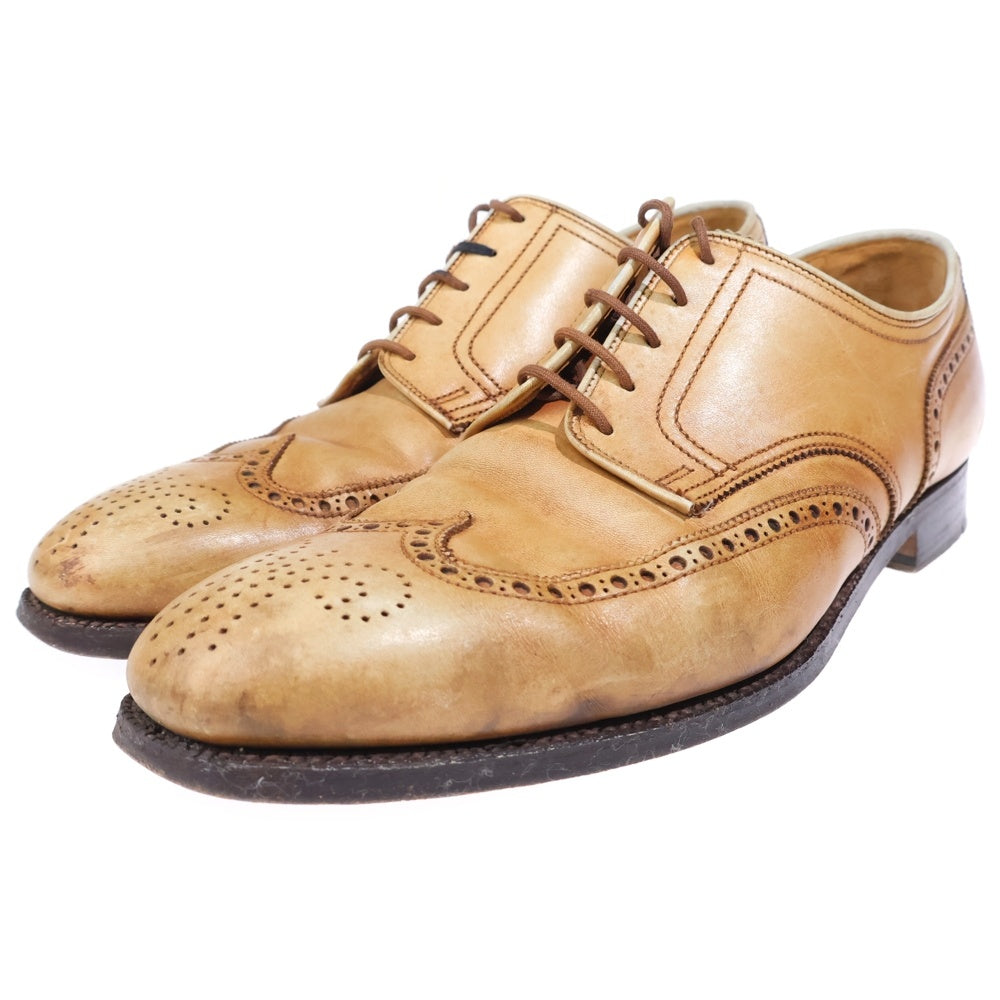 Crockett&Jones(クロケットアンドジョーンズ) ×Paul Smith ポールスミス別注 ウイングチップ レザー ドレスシューズ ブラウン 9619