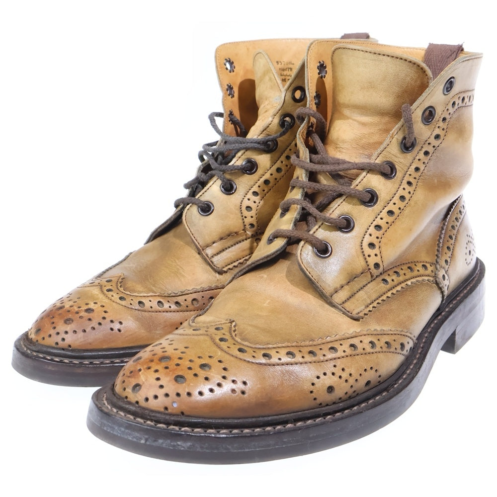 Tricker's(トリッカーズ) ×Paul Smith ポールスミス別注 ウイングチップ レザー カントリーシューズ ブラウン M6178