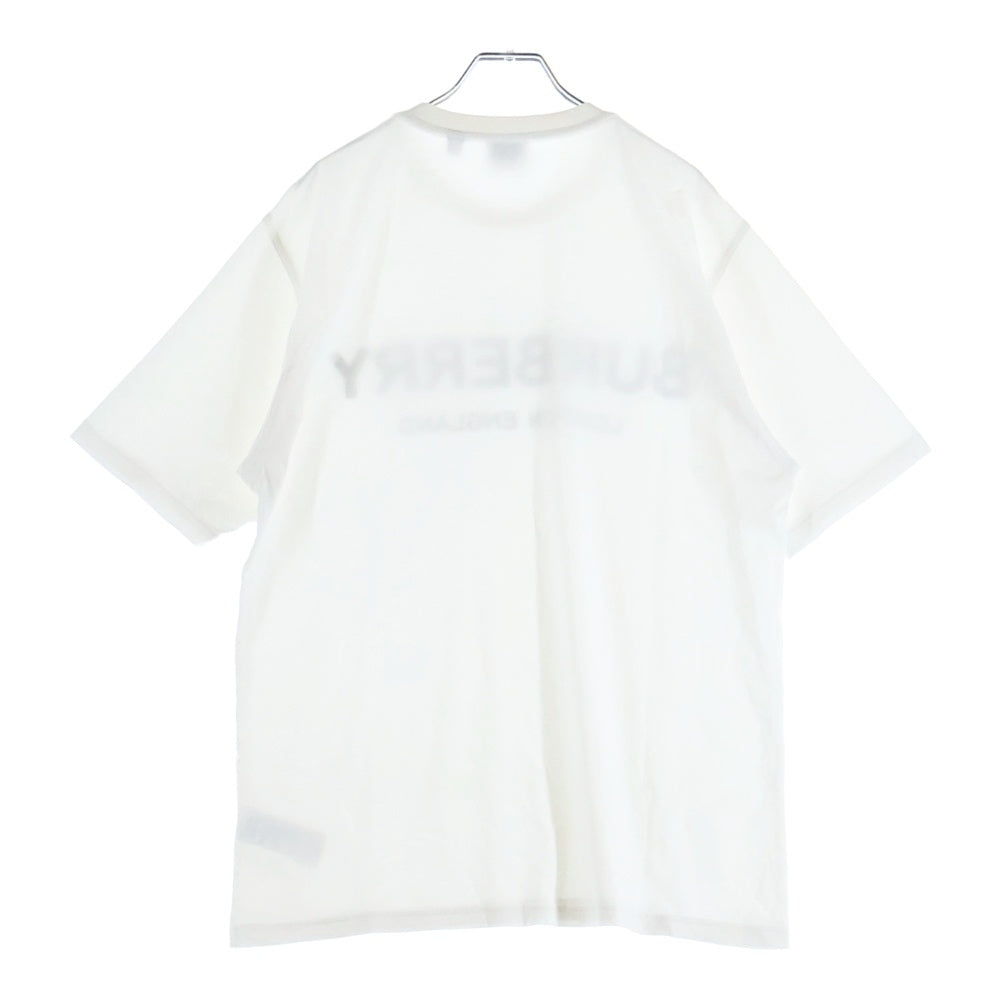 BURBERRY(バーバリー) ロゴプリント 半袖クルーネックTシャツ カットソー ホワイト 8026017