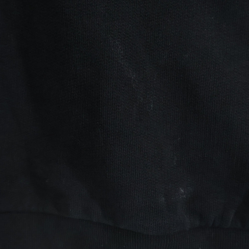 MONCLER(モンクレール) 21AW フロッキーロゴプリント クルーネック 長袖スウェットシャツ ロングスリーブトレーナー ブラック G20918G00023