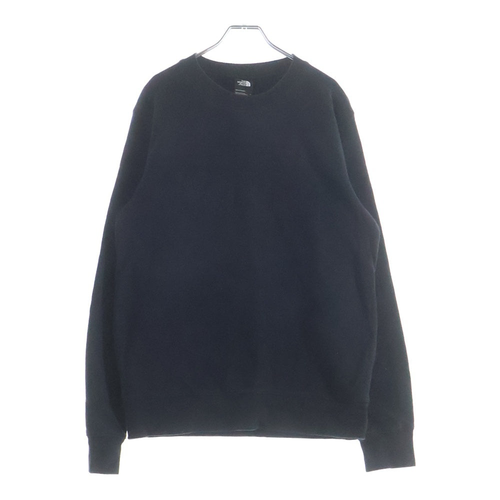 THE NORTH FACE(ザノースフェイス) ロゴエンブロイダリー クルーネック長袖スウェットシャツ ロングスリーブトレーナー ブラック