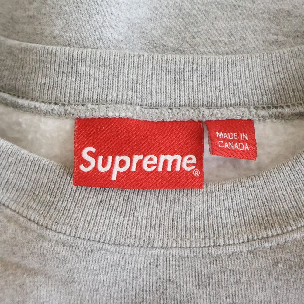 SUPREME(シュプリーム) 22AW Box Logo Crewneck Heather Grey ボックス ロゴ クルーネックプルオーバー スウェットトレーナー グレー
