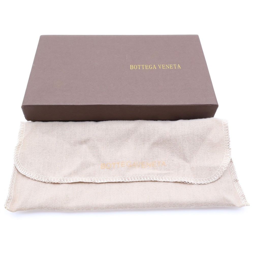 BOTTEGA VENETA(ボッテガヴェネタ) イントレチャート ラウンドジップ レザーロングウォレット 長財布 ブラウン レディース