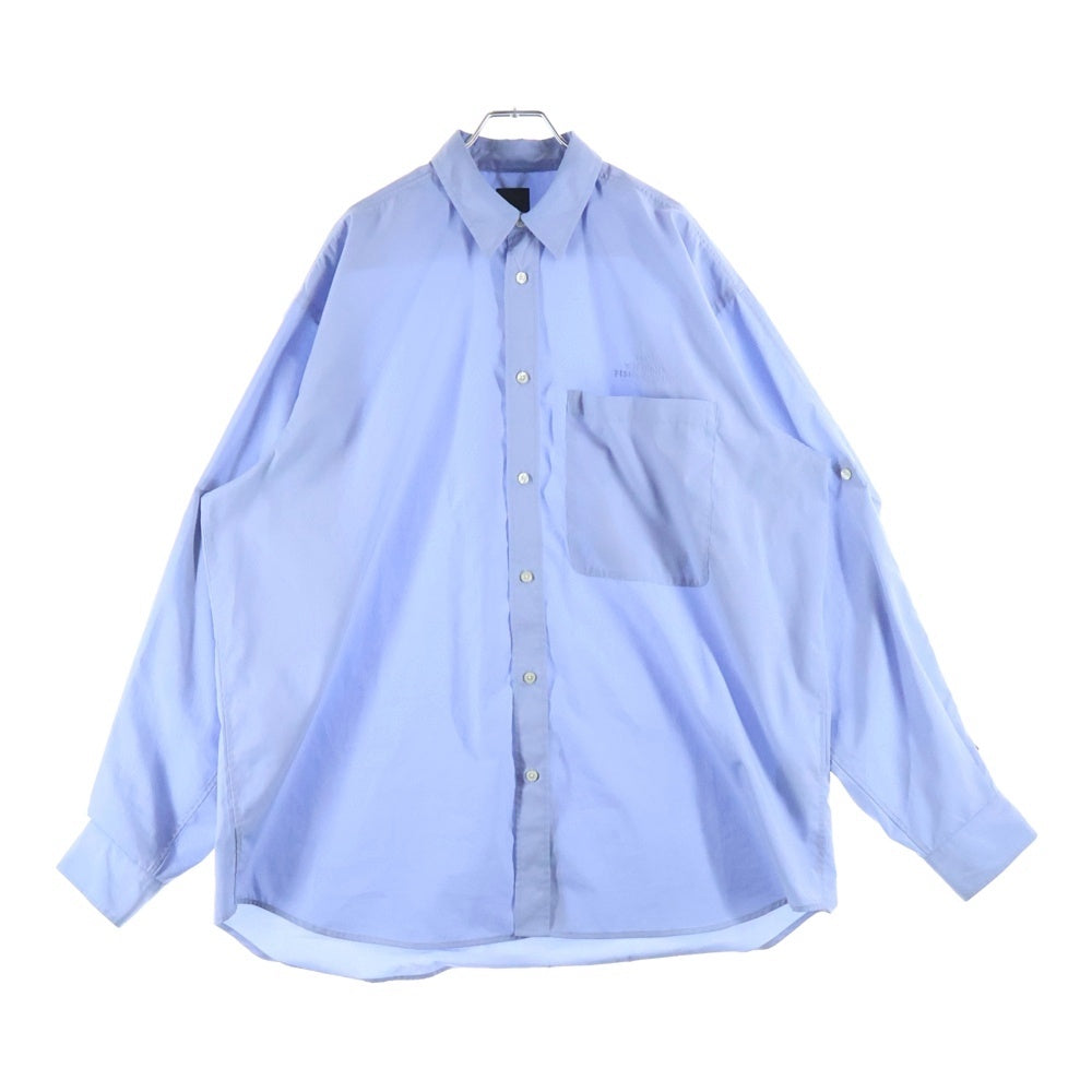DAIWA PIER39(ダイワ ピアサーティナイン) 21SS × ザ ウィークエンド フィッシング クラブ 胸ポケット付き テック ワーク スタンドカラー 長袖シャツ ブルー BE-88121