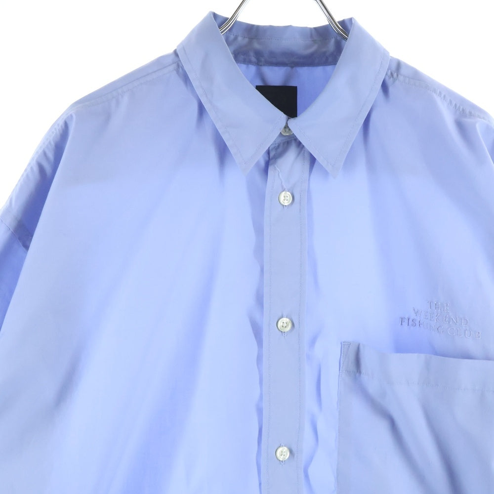 DAIWA PIER39(ダイワ ピアサーティナイン) 21SS × ザ ウィークエンド フィッシング クラブ 胸ポケット付き テック ワーク スタンドカラー 長袖シャツ ブルー BE-88121