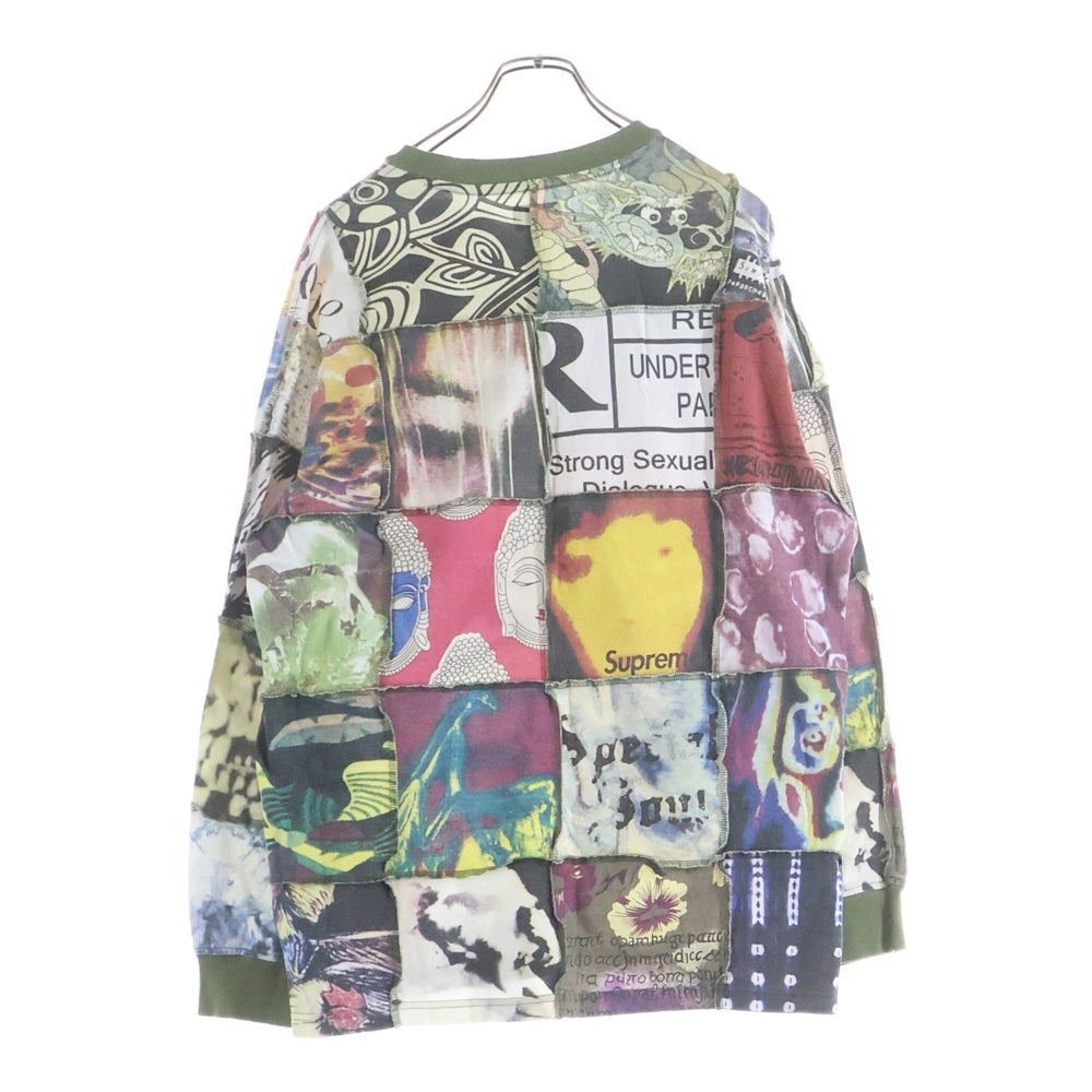 SUPREME(シュプリーム) 21SS Mosaic patchwork L/S モザイク パッチワーク クルーネック長袖Tシャツ カットソー マルチカラー