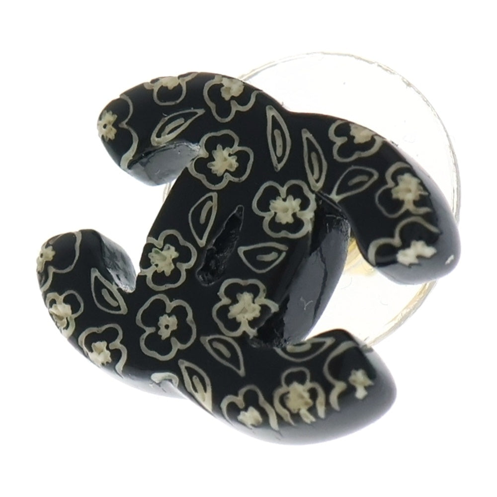 CHANEL(シャネル) CAMELLIA FLOWER EARRINGS ココマーク カメリア フラワー ピアス 片耳 ブラック レディース
