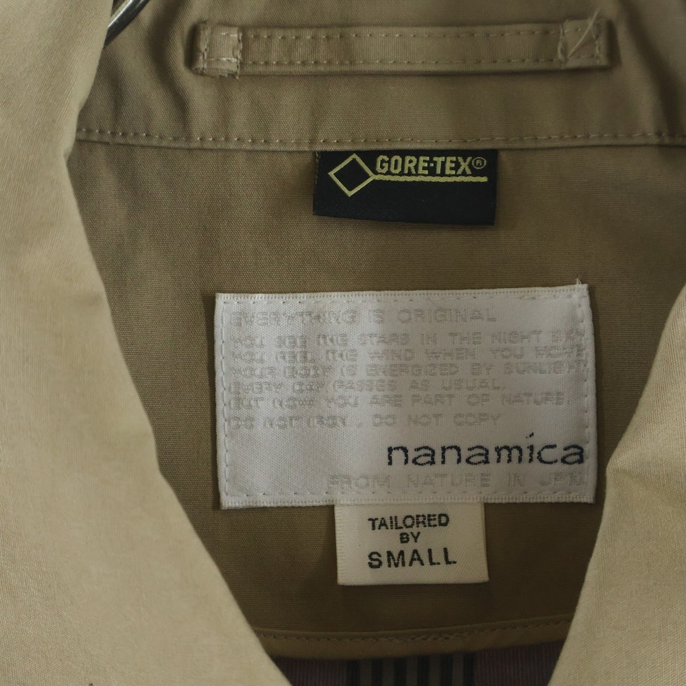 nanamica(ナナミカ) GORE-TEX ゴアテックス 裏地総柄 ステンカラーコート ベージュ