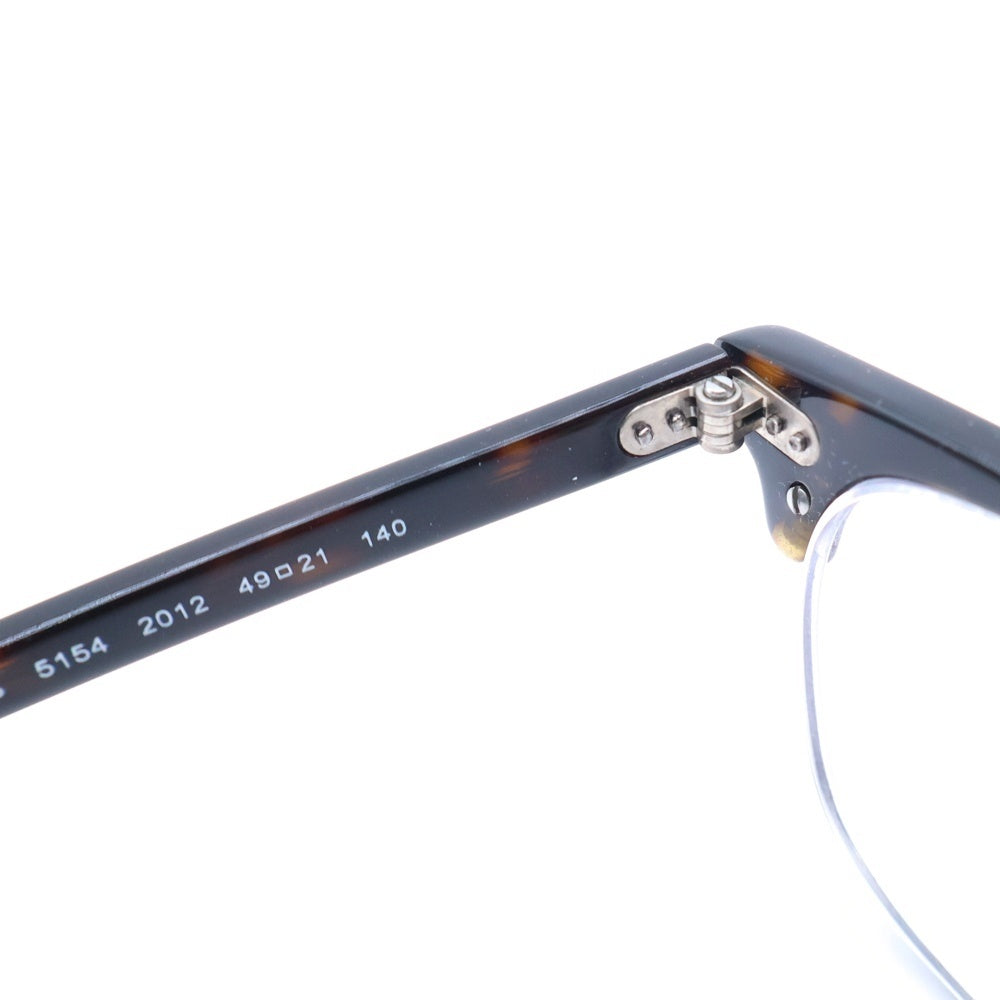 Ray Ban(レイバン) CLUBMASTER OPTICS クラブマスター ハーフリム ボストン メガネ 眼鏡 アイウェア サングラス 度入り ブラウン/シルバー RB5154