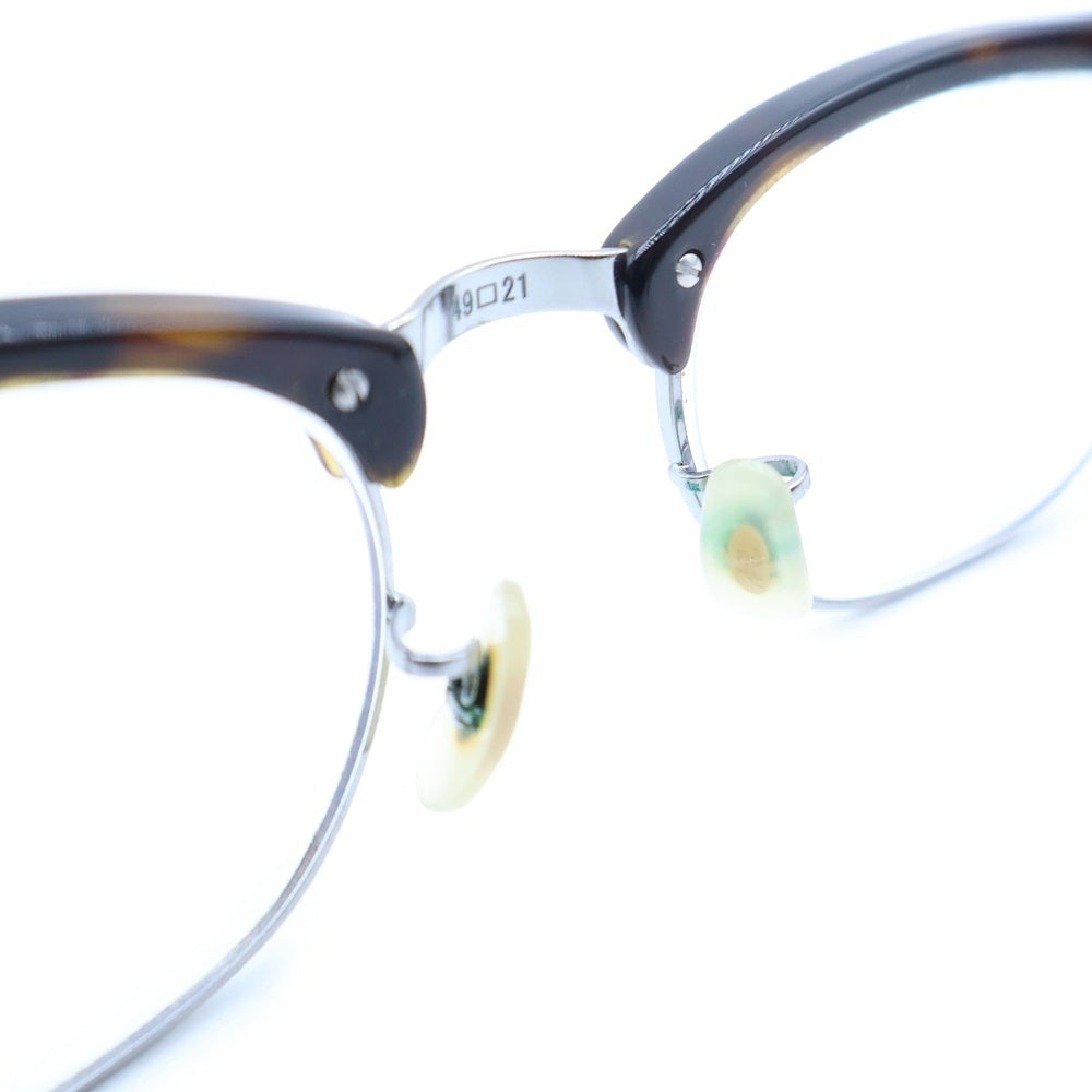 Ray Ban(レイバン) CLUBMASTER OPTICS クラブマスター ハーフリム ボストン メガネ 眼鏡 アイウェア サングラス 度入り ブラウン/シルバー RB5154