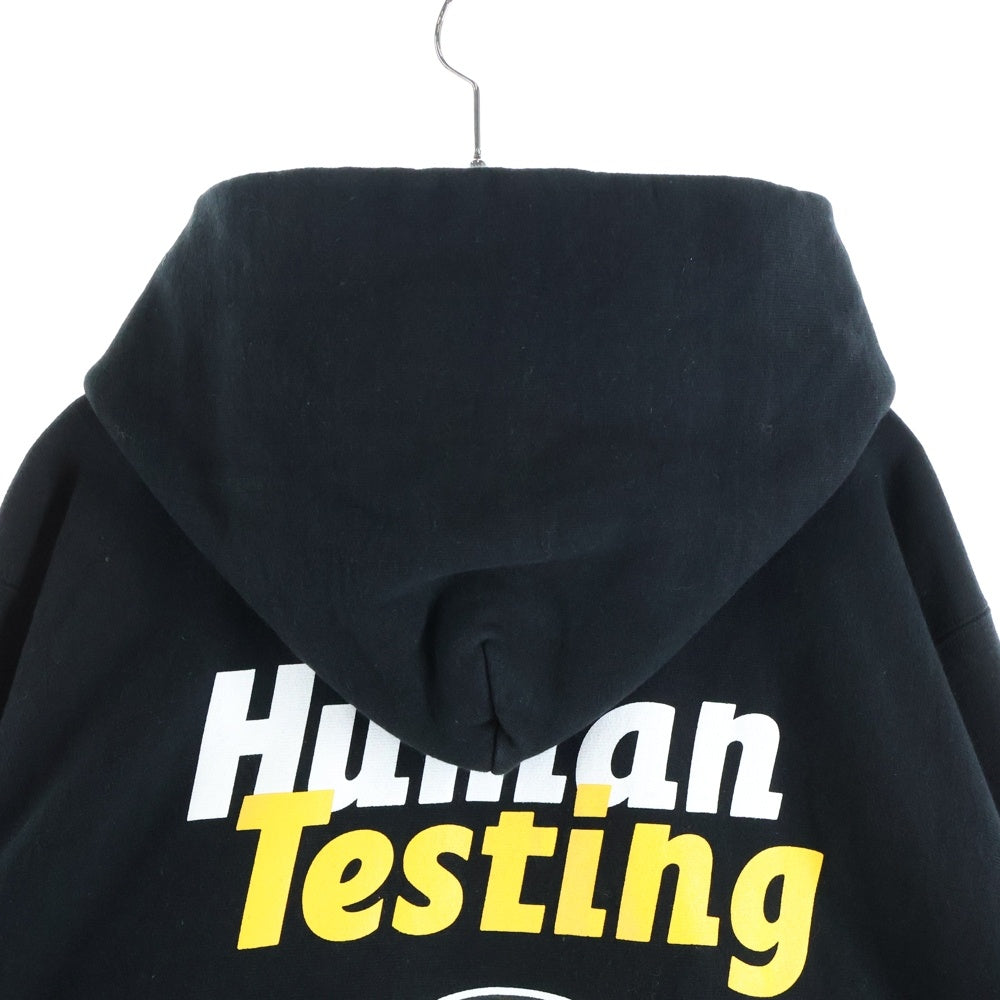 HUMAN MADE(ヒューマンメイド) 22SS ×A$AP ROCKY HUMAN TESTING PIZZA HOODIE エイサップロッキー ヒューマン テスト ピザ フーデットスウェットパーカー ブラック