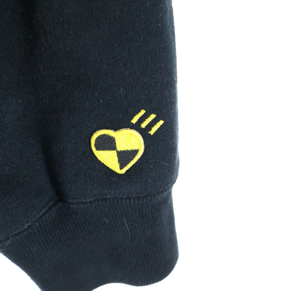 HUMAN MADE(ヒューマンメイド) 22SS ×A$AP ROCKY HUMAN TESTING PIZZA HOODIE エイサップロッキー ヒューマン テスト ピザ フーデットスウェットパーカー ブラック