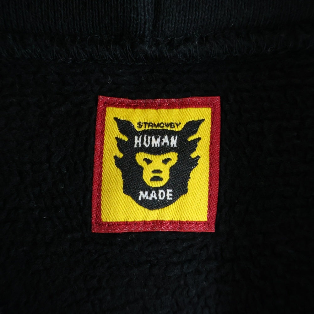 HUMAN MADE(ヒューマンメイド) 22SS ×A$AP ROCKY HUMAN TESTING PIZZA HOODIE エイサップロッキー ヒューマン テスト ピザ フーデットスウェットパーカー ブラック