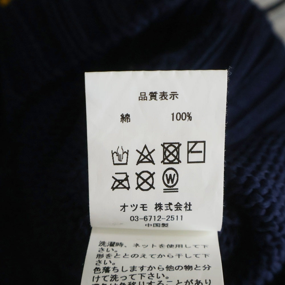 HUMAN MADE(ヒューマンメイド) 22SS COTTON KNIT SWEATSHIRT コットン ニット スウェットロングスリーブシャツ ネイビー