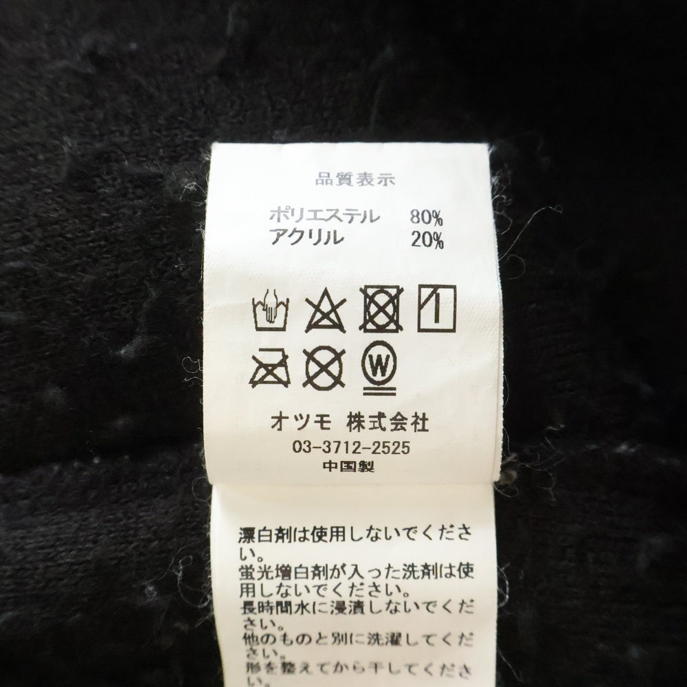 HUMAN MADE(ヒューマンメイド) 20AW ×GIRLS DON'T CRY ガールズドントクライ ロゴエンブロイダリー ハーフスナップボタン ボアフリースジャケット ブラック