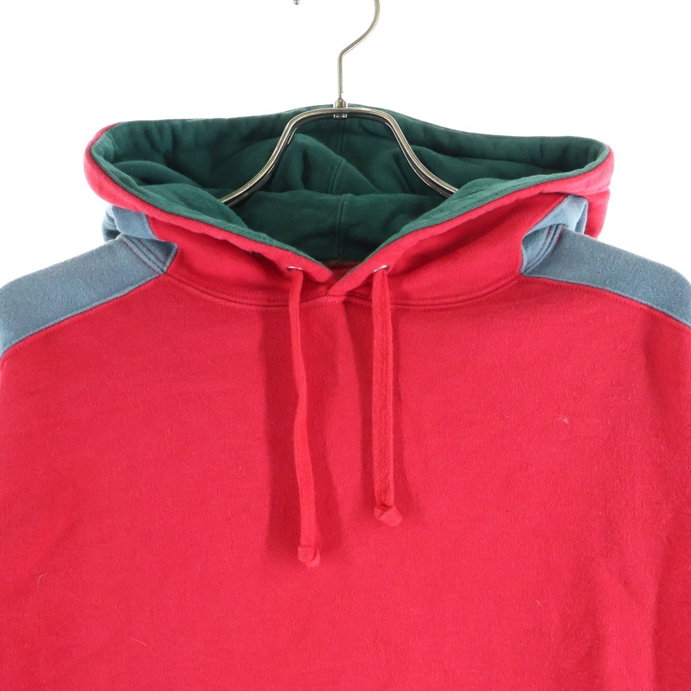 SUPREME(シュプリーム) 18AW Paneled Hooded Sweatshirt パネルド ロゴデザイン フーデッド スウェット パーカー レッド
