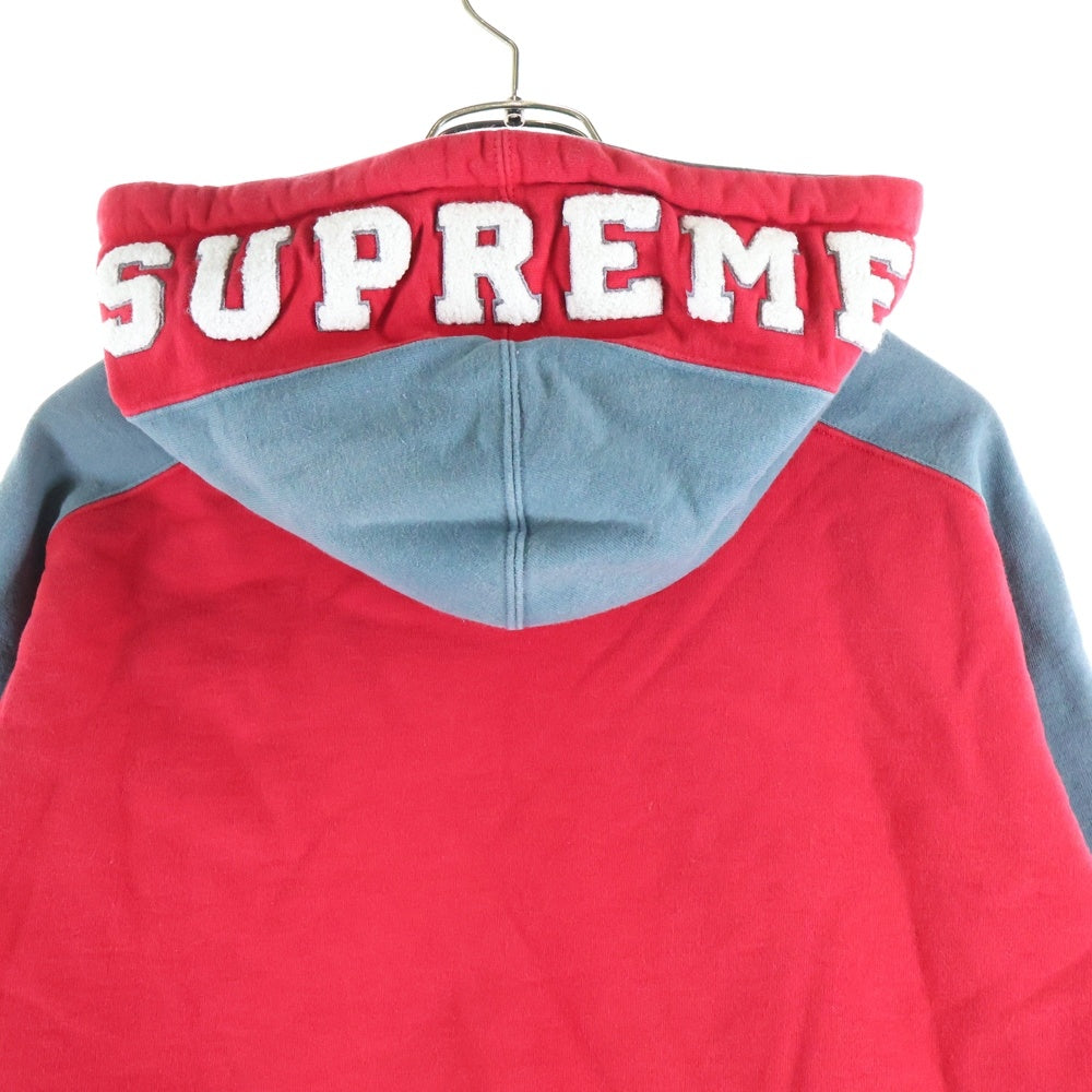 SUPREME(シュプリーム) 18AW Paneled Hooded Sweatshirt パネルド ロゴデザイン フーデッド スウェット パーカー レッド
