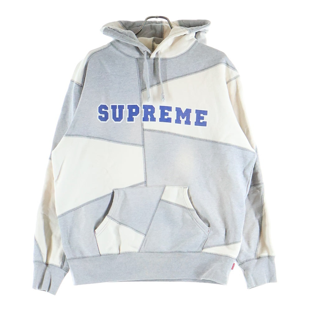 SUPREME(シュプリーム) 20AW Patchwork Hooded Sweatshirt パッチワークデザイン フーデッド スウェット パーカー ベージュ