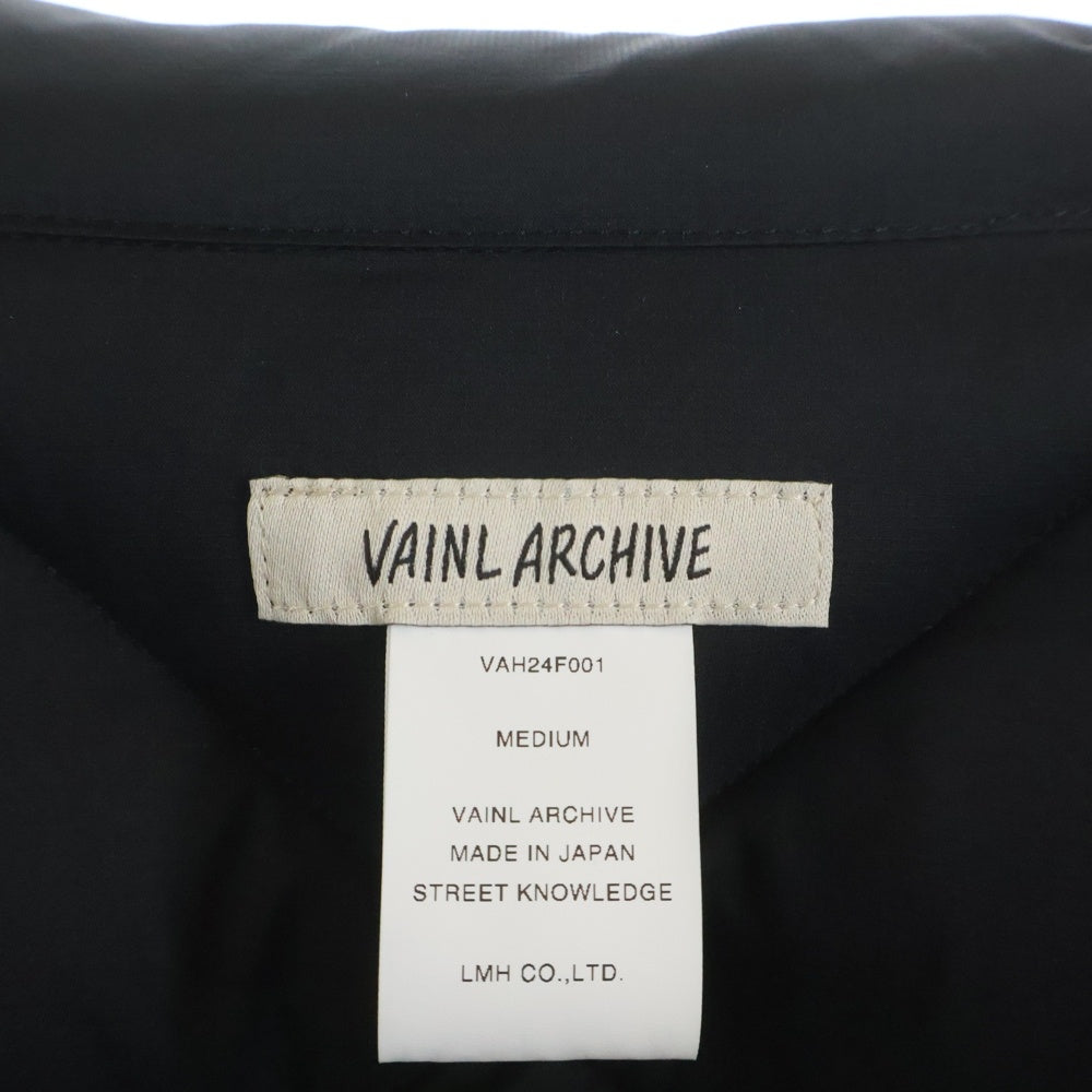 VAINL ARCHIVE(バイナルアーカイブ) PUFF JACKET パフ ナイロンダウンジャケット ブラック VAH24F001