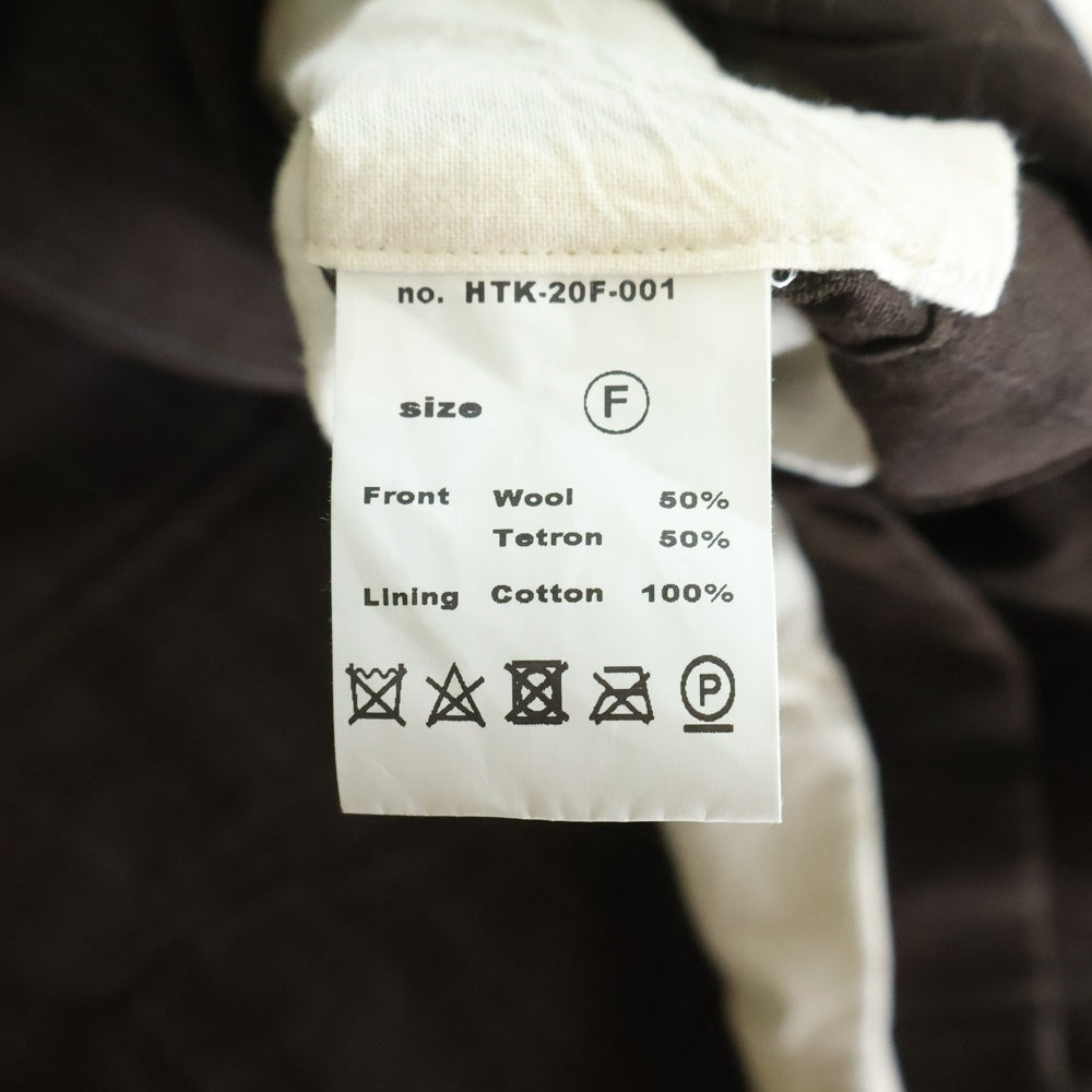 HOMELESS TAILOR(ホームレステイラー) 20AW SAMO JACKET サモ ストライプ シングルテーラードジャケット ブラウン HTK-20F-001