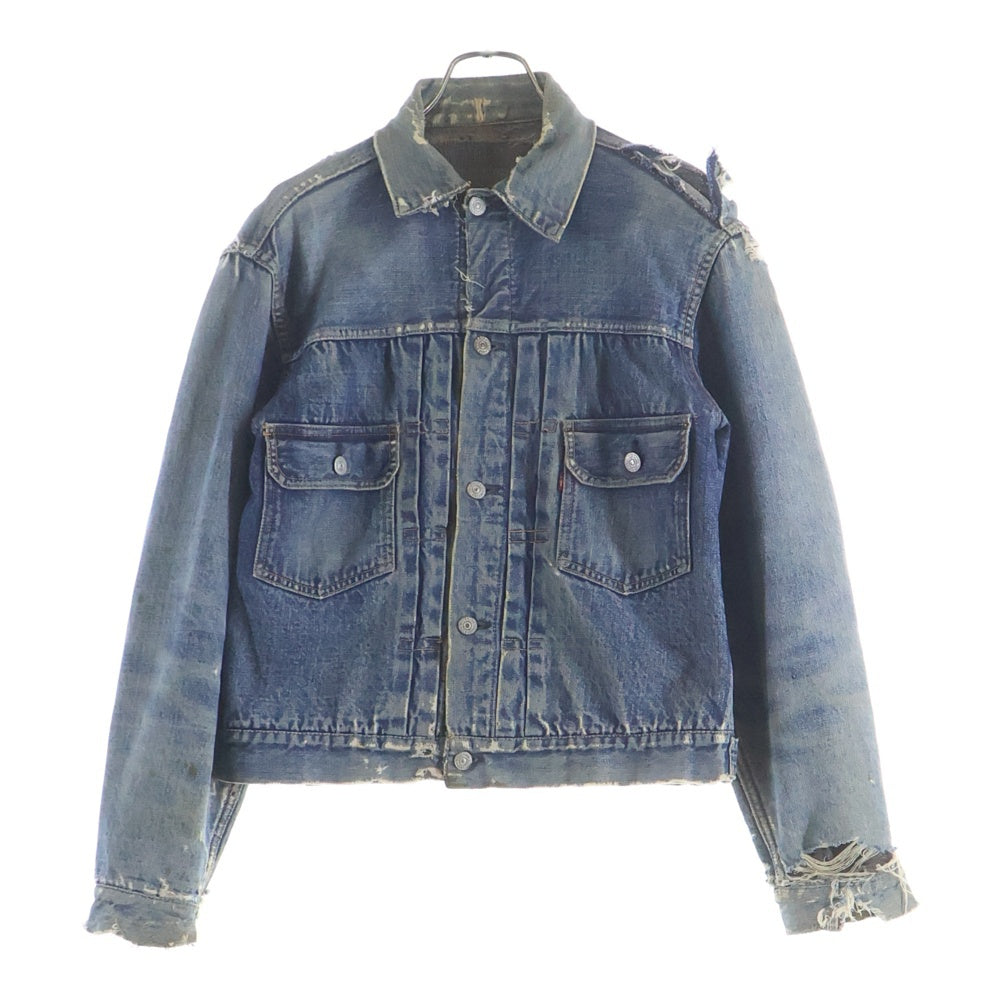 Levi's(リーバイス) 50-60S 517XX ボタン裏なし 裏地ブランケット USA製 両面タブ ビッグE 2ND 後期型 デニムトラッカージャケット インディゴ