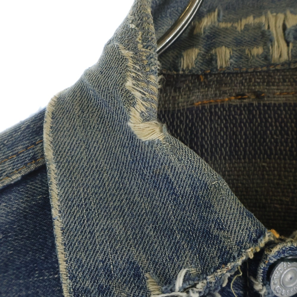 Levi's(リーバイス) 50-60S 517XX ボタン裏なし 裏地ブランケット USA製 両面タブ ビッグE 2ND 後期型 デニムトラッカージャケット インディゴ