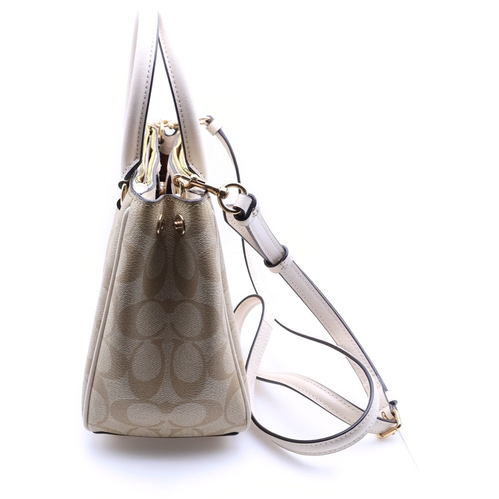 COACH(コーチ) シグネチャー 総柄 2WAY ショルダー ハンドバッグ ベージュ F1947-F67027 レディース