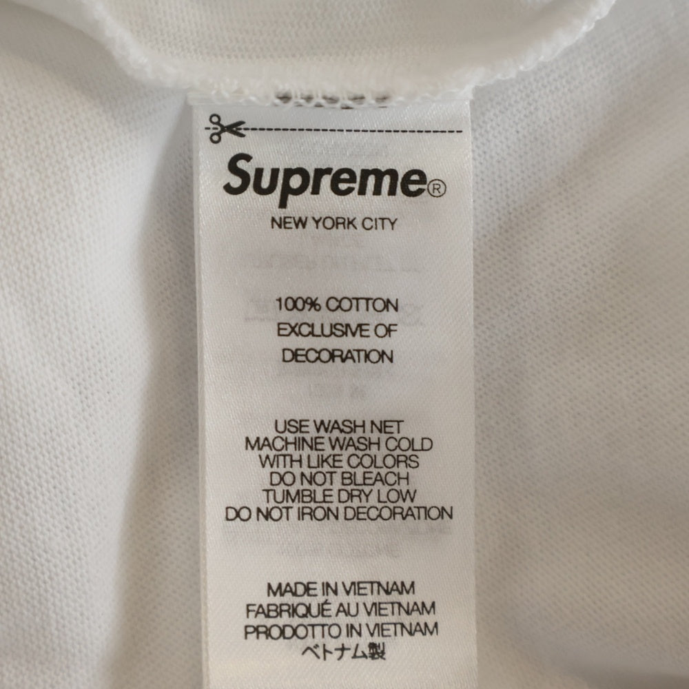 SUPREME(シュプリーム) 25SS Capital S/S Top キャピタル ロゴ刺繍 クルーネック半袖Tシャツ カットソー ホワイト