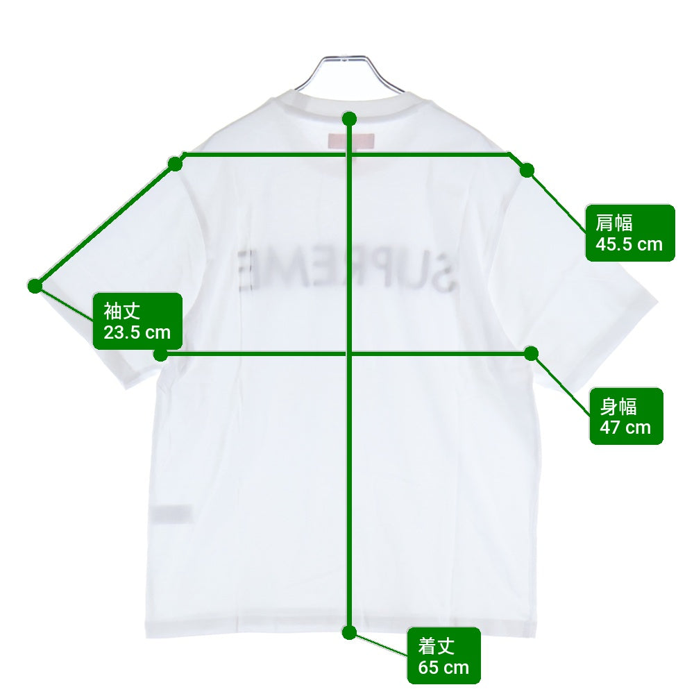 SUPREME(シュプリーム) 25SS Capital S/S Top キャピタル ロゴ刺繍 クルーネック半袖Tシャツ カットソー ホワイト