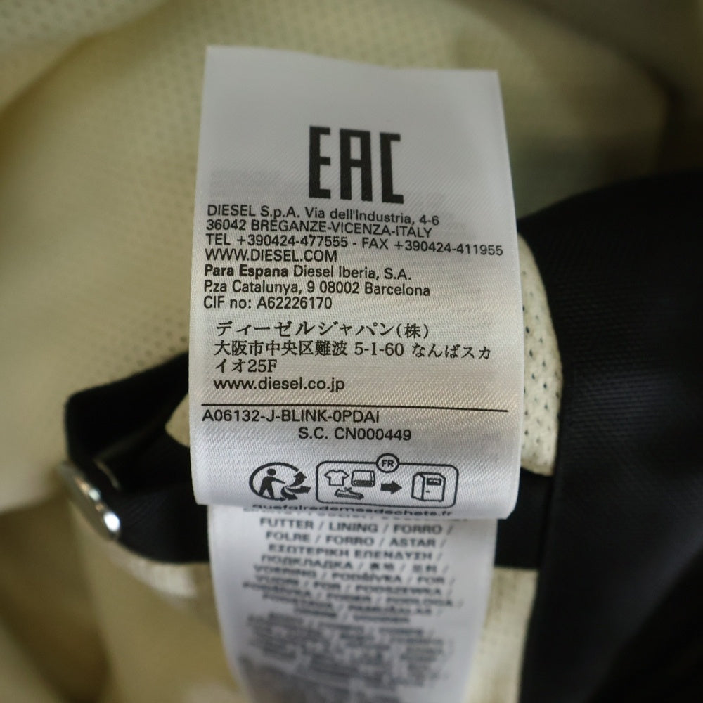 DIESEL(ディーゼル) BIKER JACKET マルチポケット オーバルロゴデザイン バイカージャケット ベージュ A06132