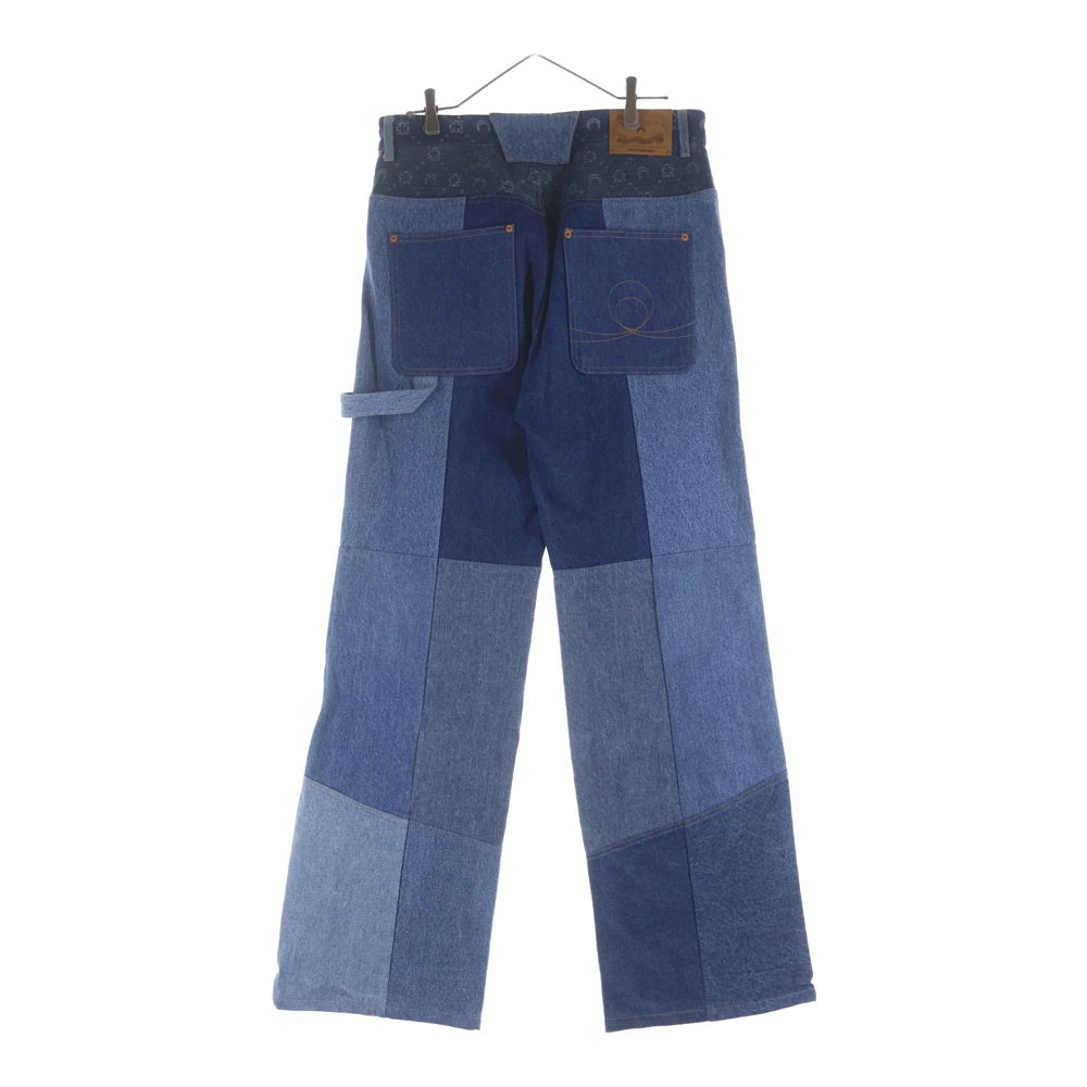 MARINE SERRE(マリーン セル) REGENERATED MOON DENIM PANTS リジェネレイテッド ムーン ボタンフライ デニムパンツ インディゴ
