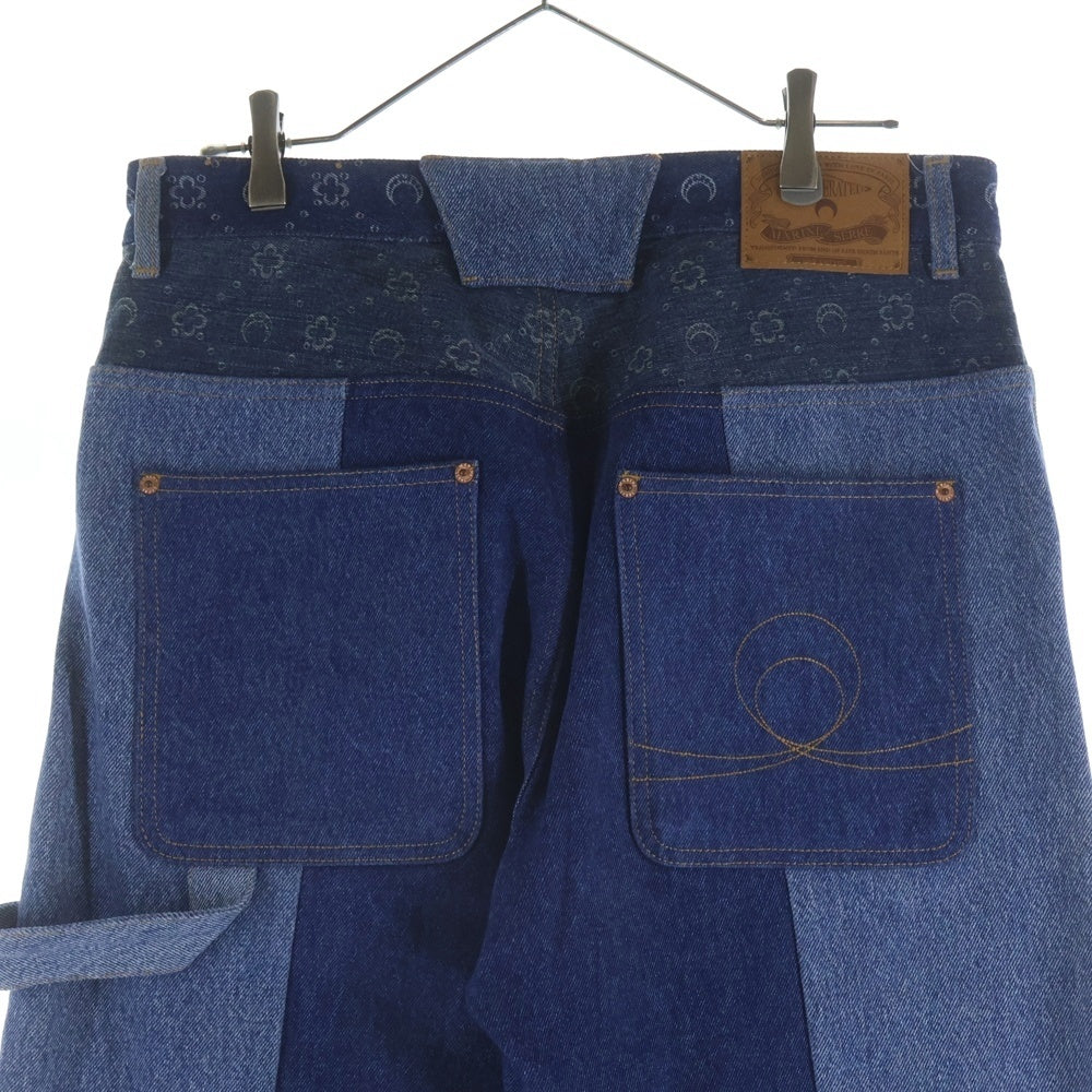 MARINE SERRE(マリーン セル) REGENERATED MOON DENIM PANTS リジェネレイテッド ムーン ボタンフライ デニムパンツ インディゴ