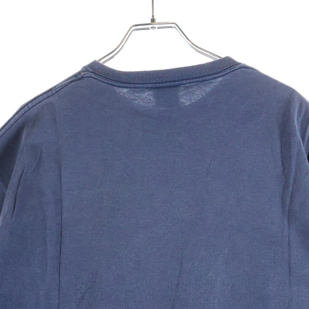 STUSSY(ステューシー) 90S 紺タグ フロントプリント クルーネック半袖Tシャツ カットソー ネイビー