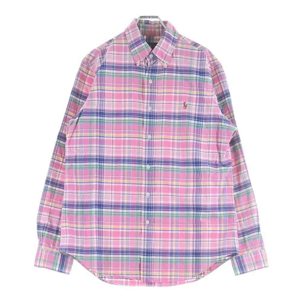 RALPH LAUREN(ラルフローレン) BDチェック ボタンダウン 長袖シャツ ピンク