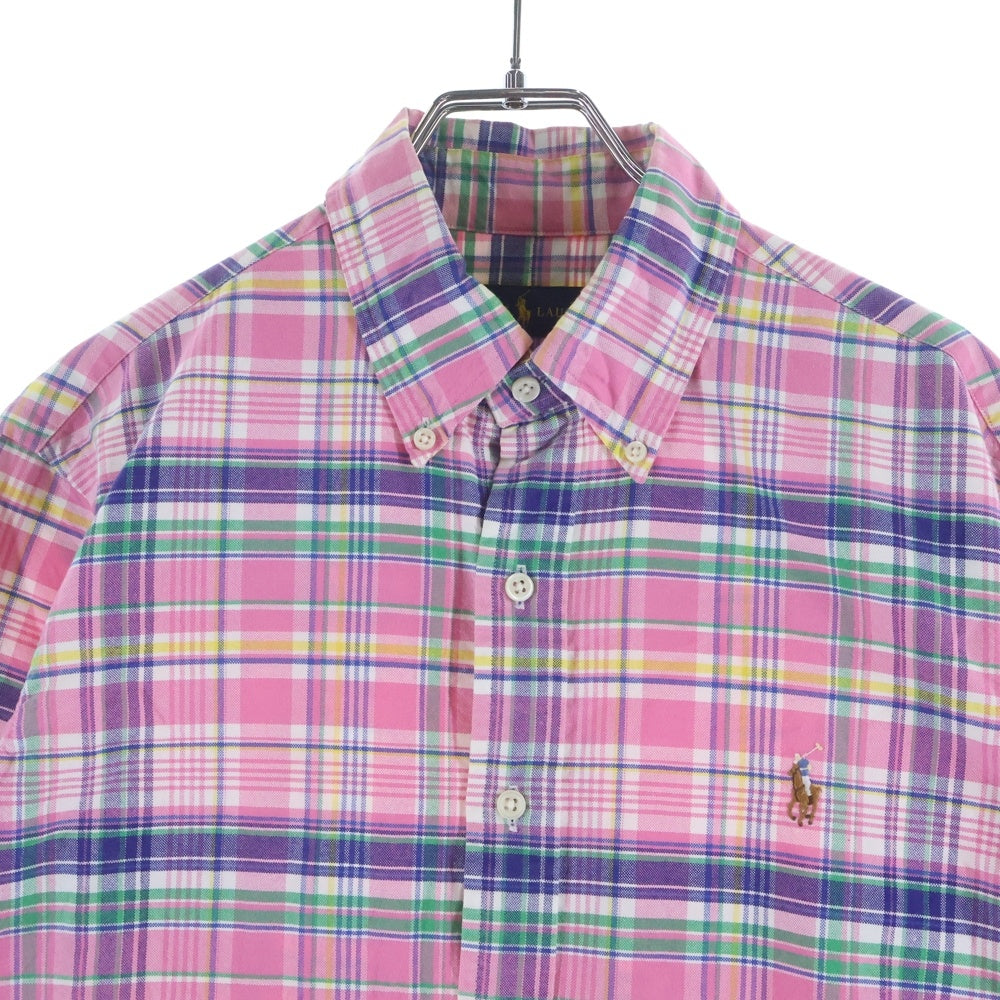 RALPH LAUREN(ラルフローレン) BDチェック ボタンダウン 長袖シャツ ピンク