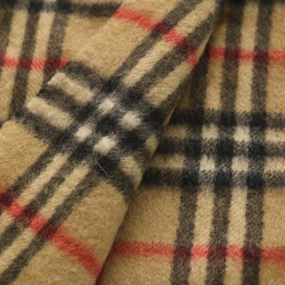 BURBERRY(バーバリー) カシミヤ ノヴァチェック フリンジマフラー ストール ブラウン