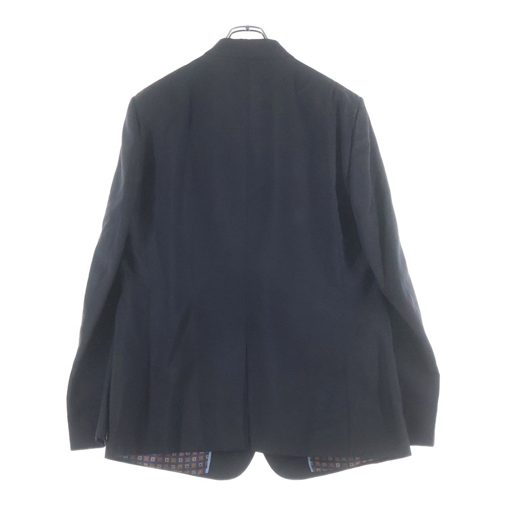 GUCCI(グッチ) 総柄シルク裏地 ビー刺繍パッチ セミノッチラペル テーラードジャケット センタープリーツ スラックス セットアップスーツ ブラック 452593 Z592B