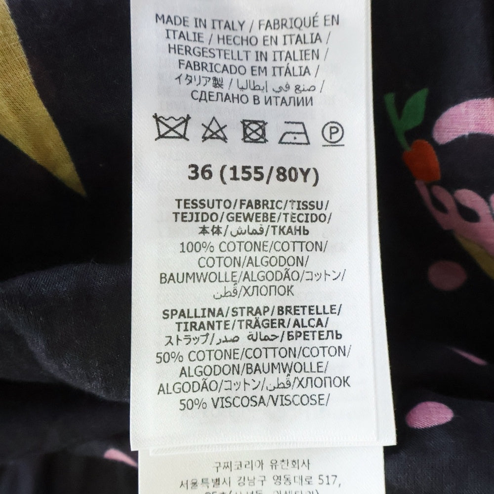 GUCCI(グッチ) 23SS アイスクリームプリント コットンワンピース ブラック レディース 730392