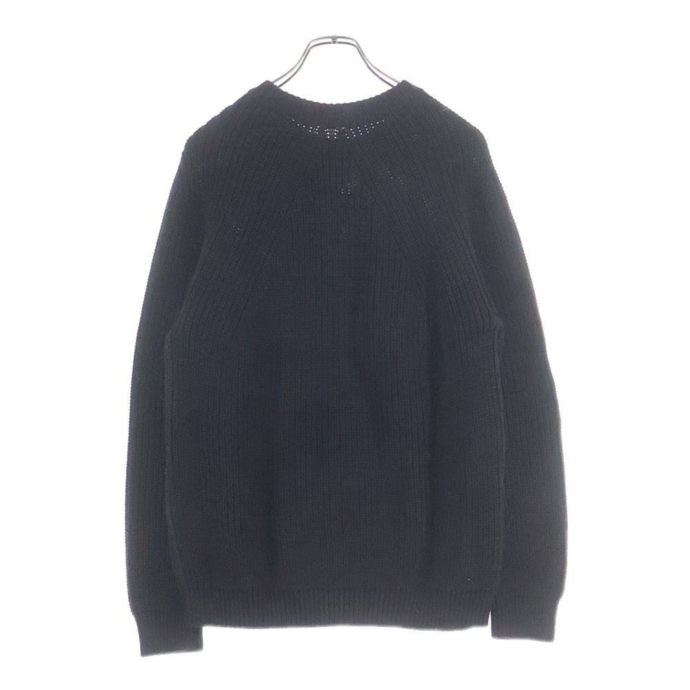 BATONER(バトナ―) SIGNATURE CREW NECK シグネチャー リブニット クルーネックセーター ブラウン BN-23FM-030